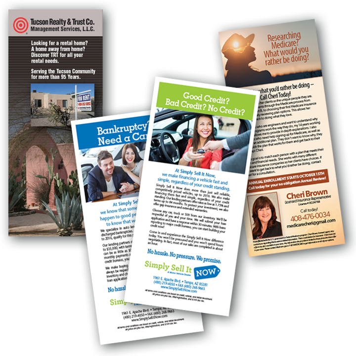 Samples of Rack Cards